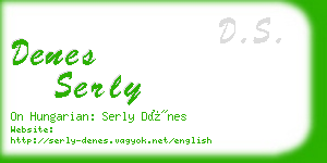 denes serly business card